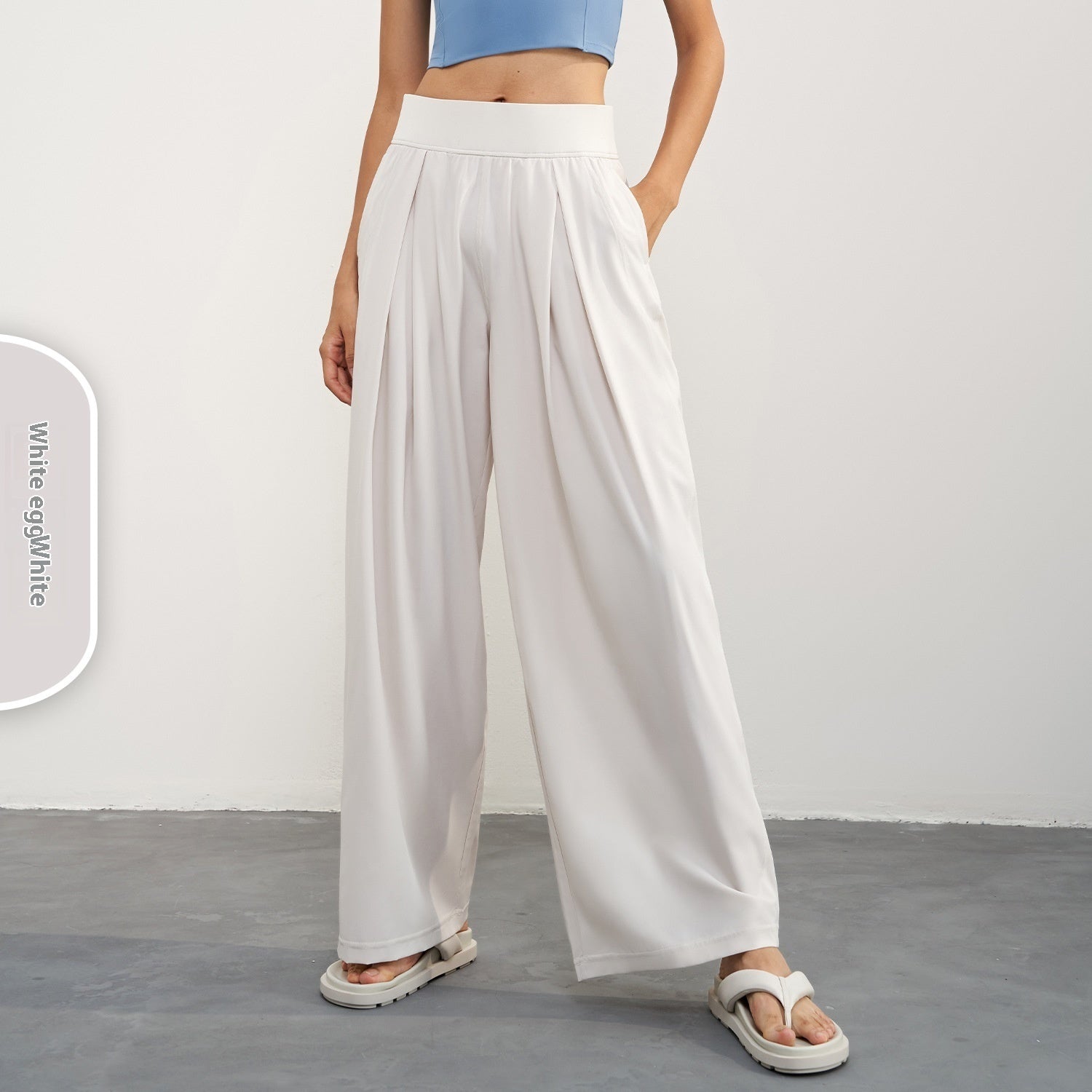 High Waist Loose Quick-drying Fitness Wide Leg Straight Pants