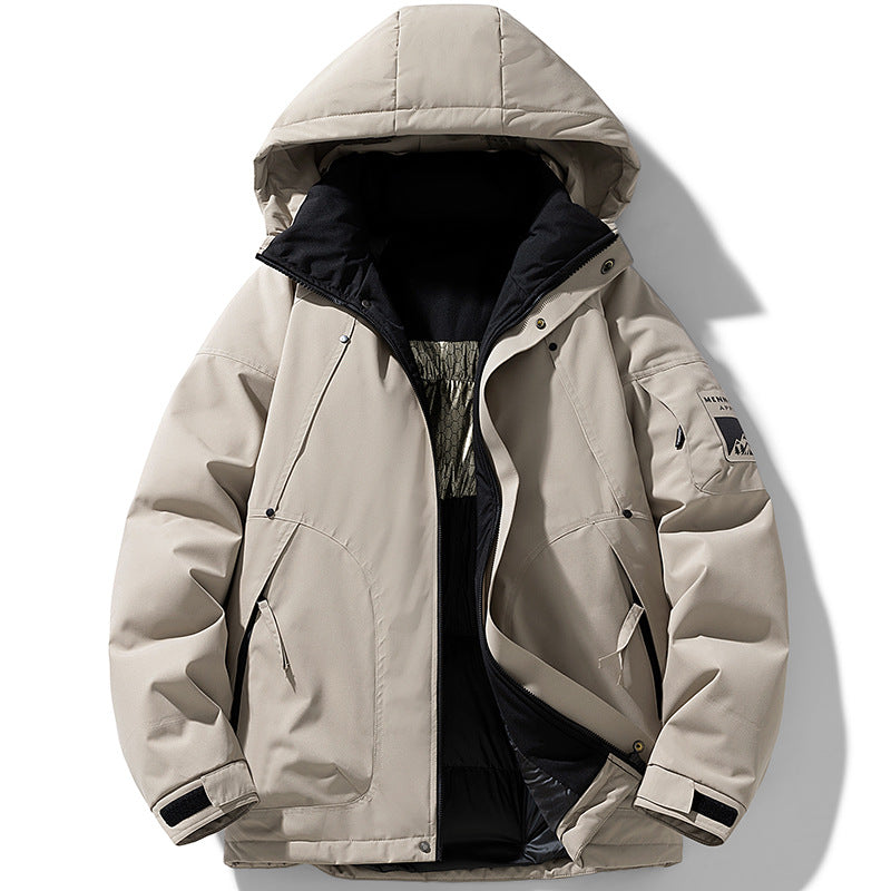 Mens Sporty Casual Cottonpadded CoatMens Workwear Jacket Mens Winter Cottonpadded Outerwear
