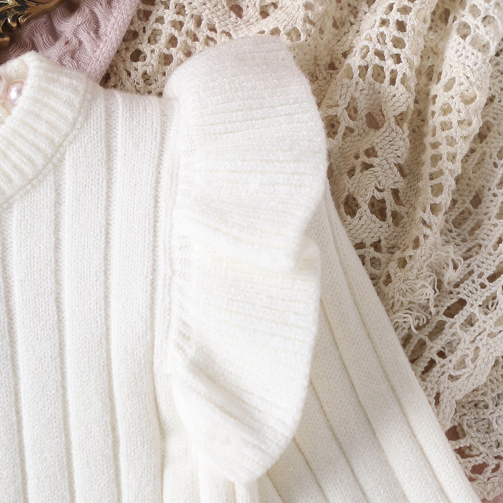 Autumn And Winter Baby Girl Knitted Sweater Fashion Jumpsuit Romper