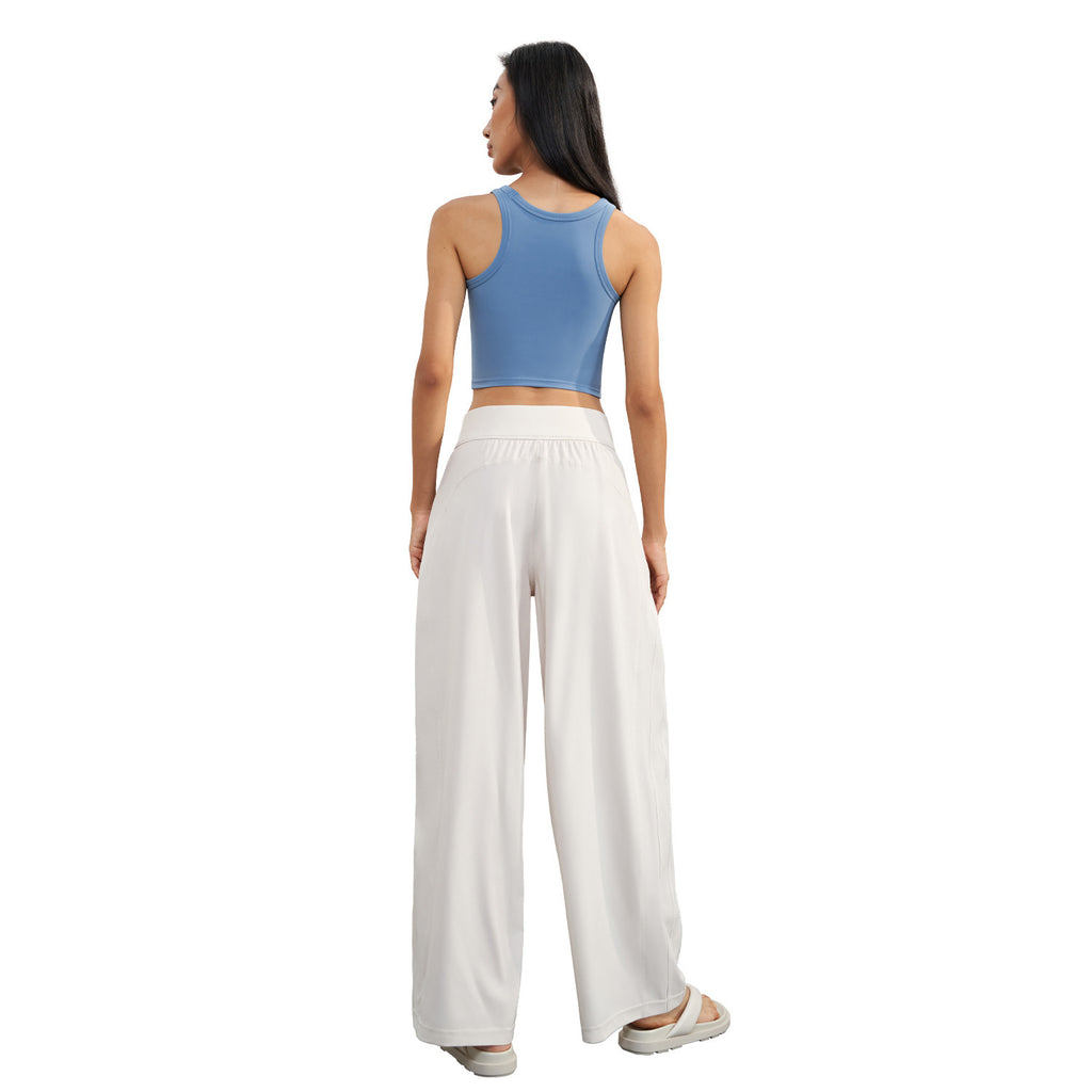 High Waist Loose Quick-drying Fitness Wide Leg Straight Pants