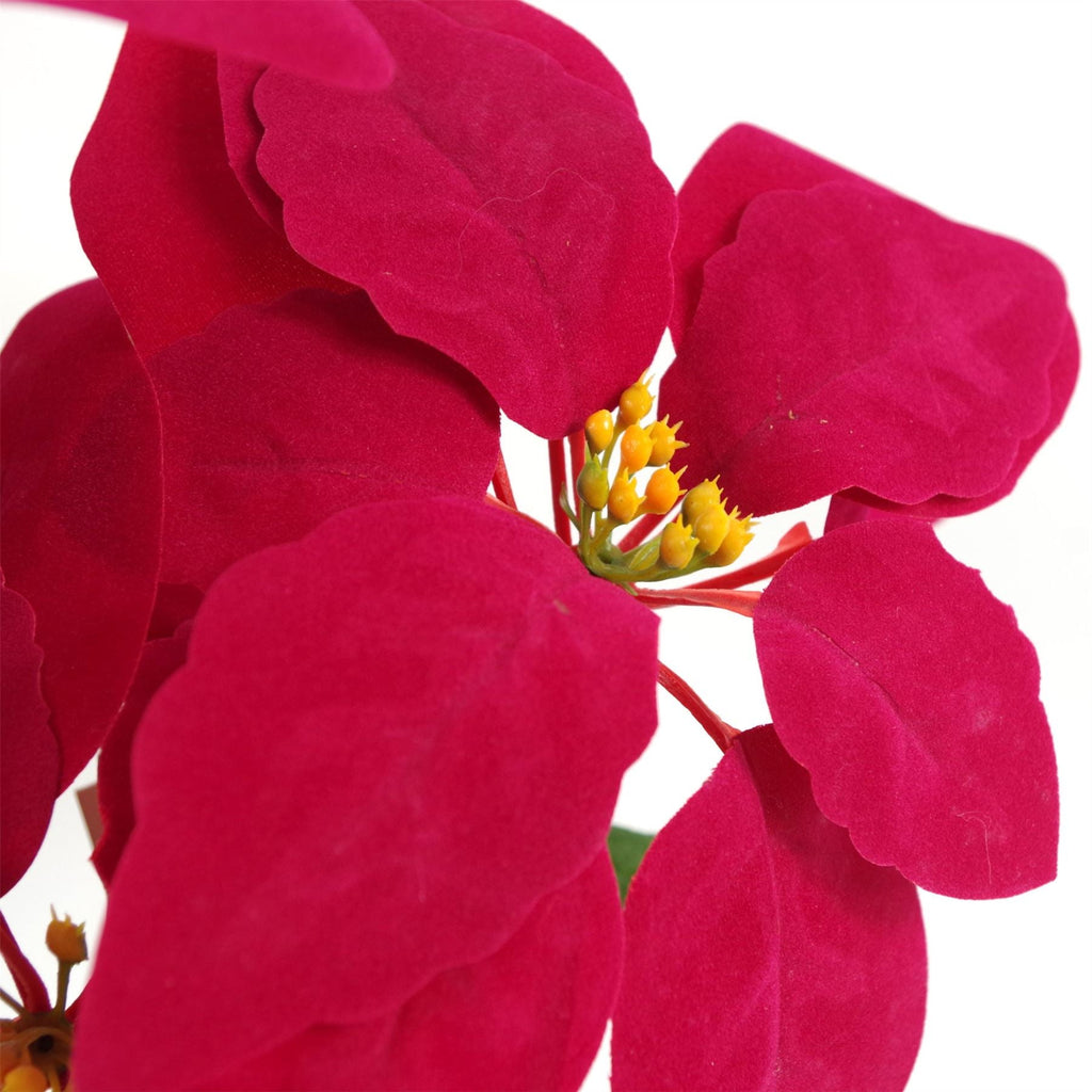 Artificial Christmas Red Poinsettia 40cm Houseplant-3