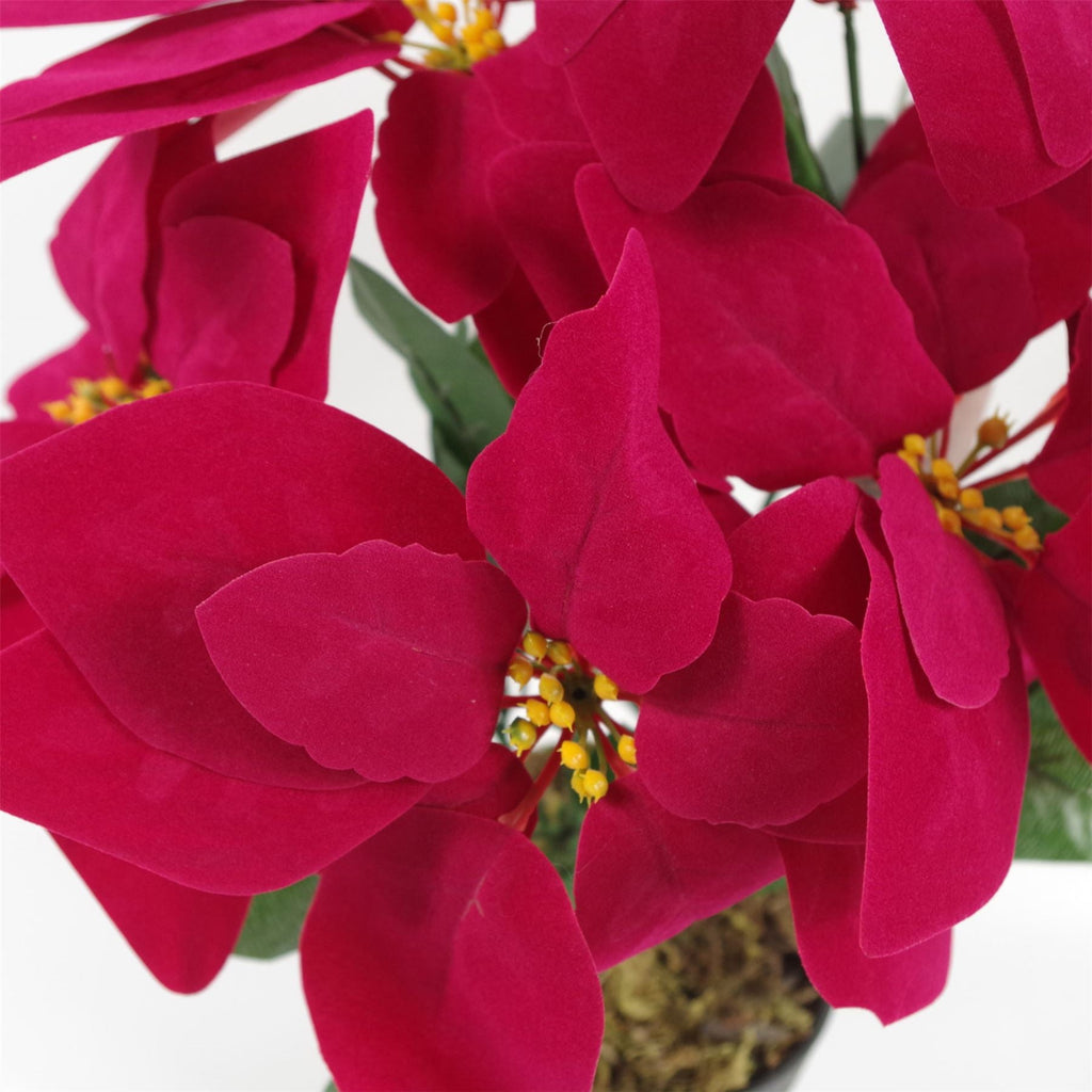 Artificial Christmas Red Poinsettia 40cm Houseplant-2