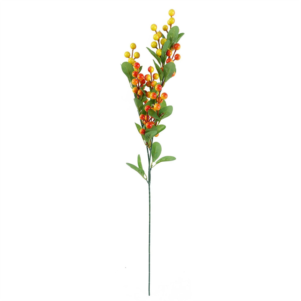 Artificial Foliage Orange Berry Spray 70cm-1