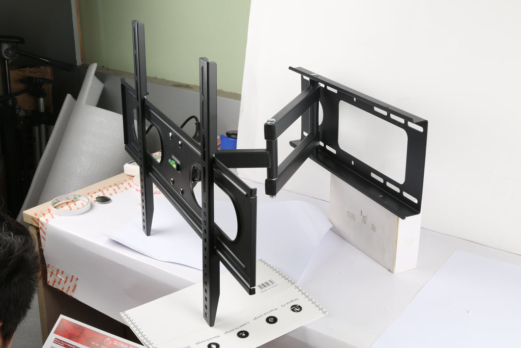 1Pc Full Motion TV Wall Mount Swivel Tilt TV Wall Rack Support 37in To 70in TV Wall Mount Max VESA Up To 600x400mm Holds Up To 99LBS