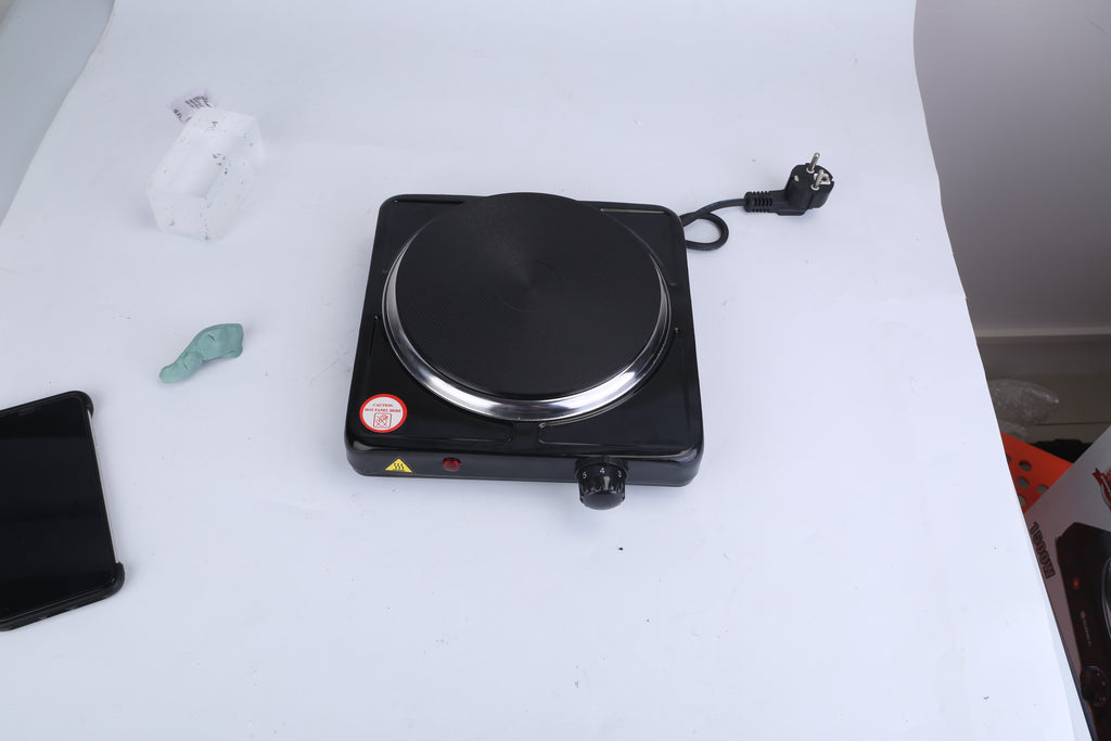1500W Electric Single Burner Portable Heating Hot Plate Stove Countertop RV Hotplate With Non Slip Rubber Feet 5 Temperature Adjustments