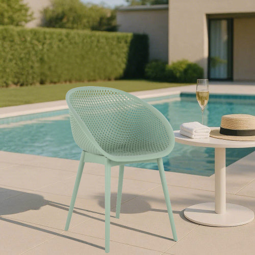 2  Pack Modern Lounge Chairs   Indoor  Outdoor All-Weather PP Plastic, Lightweight For Patio, Beach, Living Room