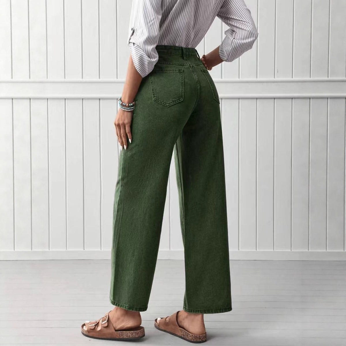 High-quality Straight-leg Denim Jeans For Women