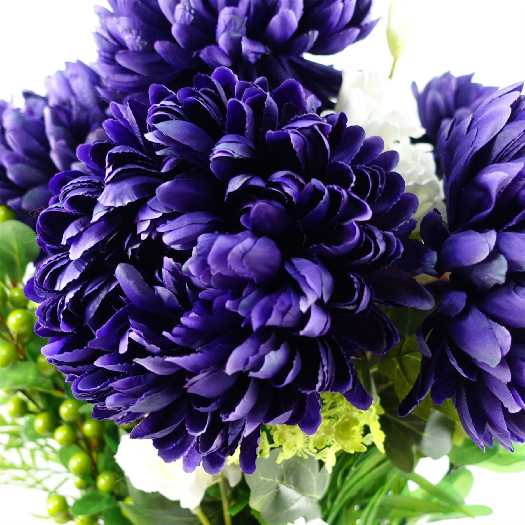 Artificial Flowers Extra Large Reflex Chrysanthemum - Purple 75cm-1