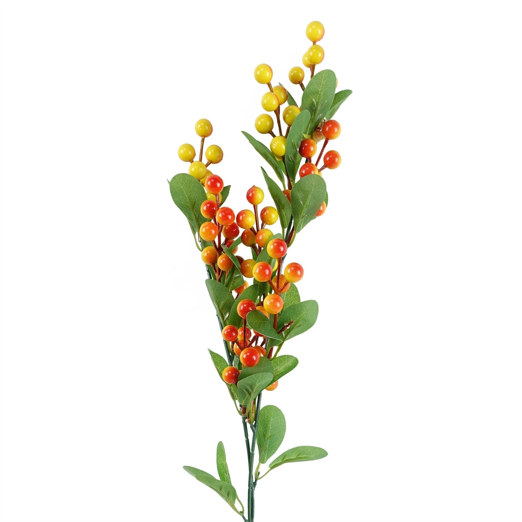 Artificial Foliage Orange Berry Spray 70cm-0