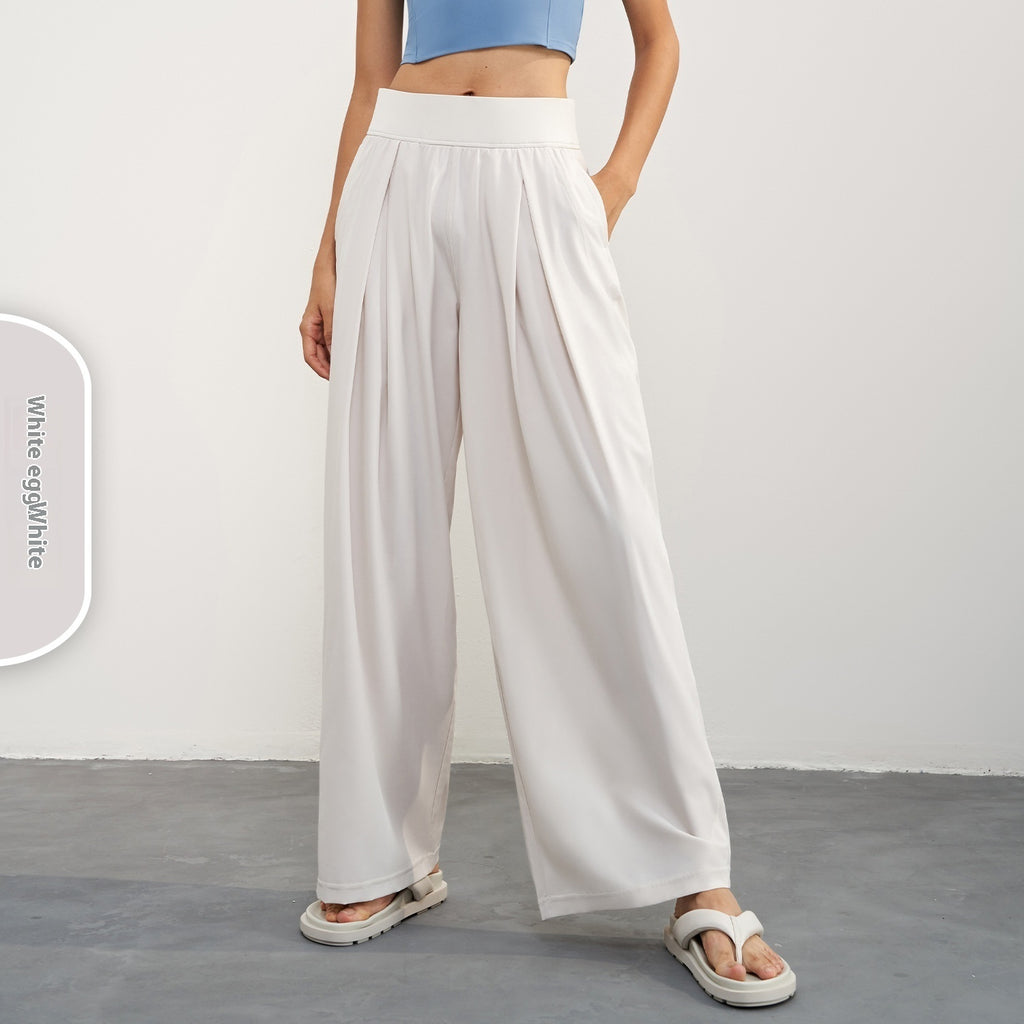 High Waist Loose Quick-drying Fitness Wide Leg Straight Pants