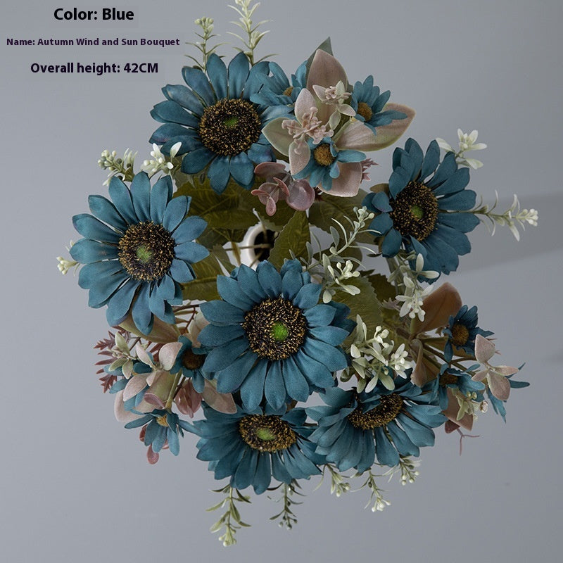 Autumn Wind Sun Bouquet Artificial Flower Factory Artificial Flower Green Plant