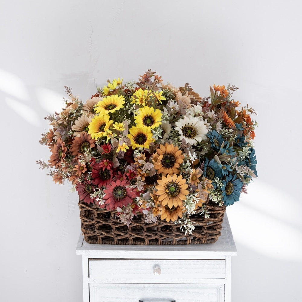 Autumn Wind Sun Bouquet Artificial Flower Factory Artificial Flower Green Plant