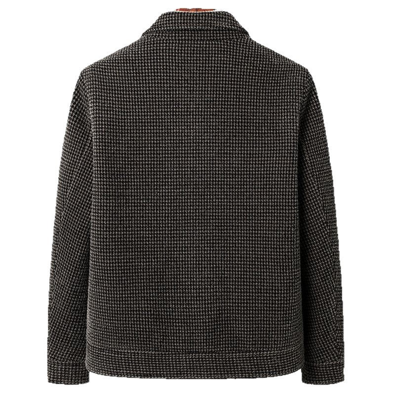 Winter FleeceLined Mens KoreanStyle Trendy Casual Wool Jacket Coat