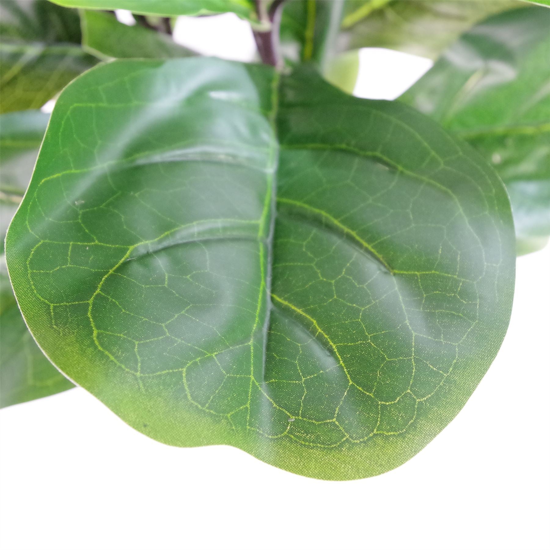 Artificial Plant Fiddle Fig Tree Plant Black Plastic Pot 90cm-1