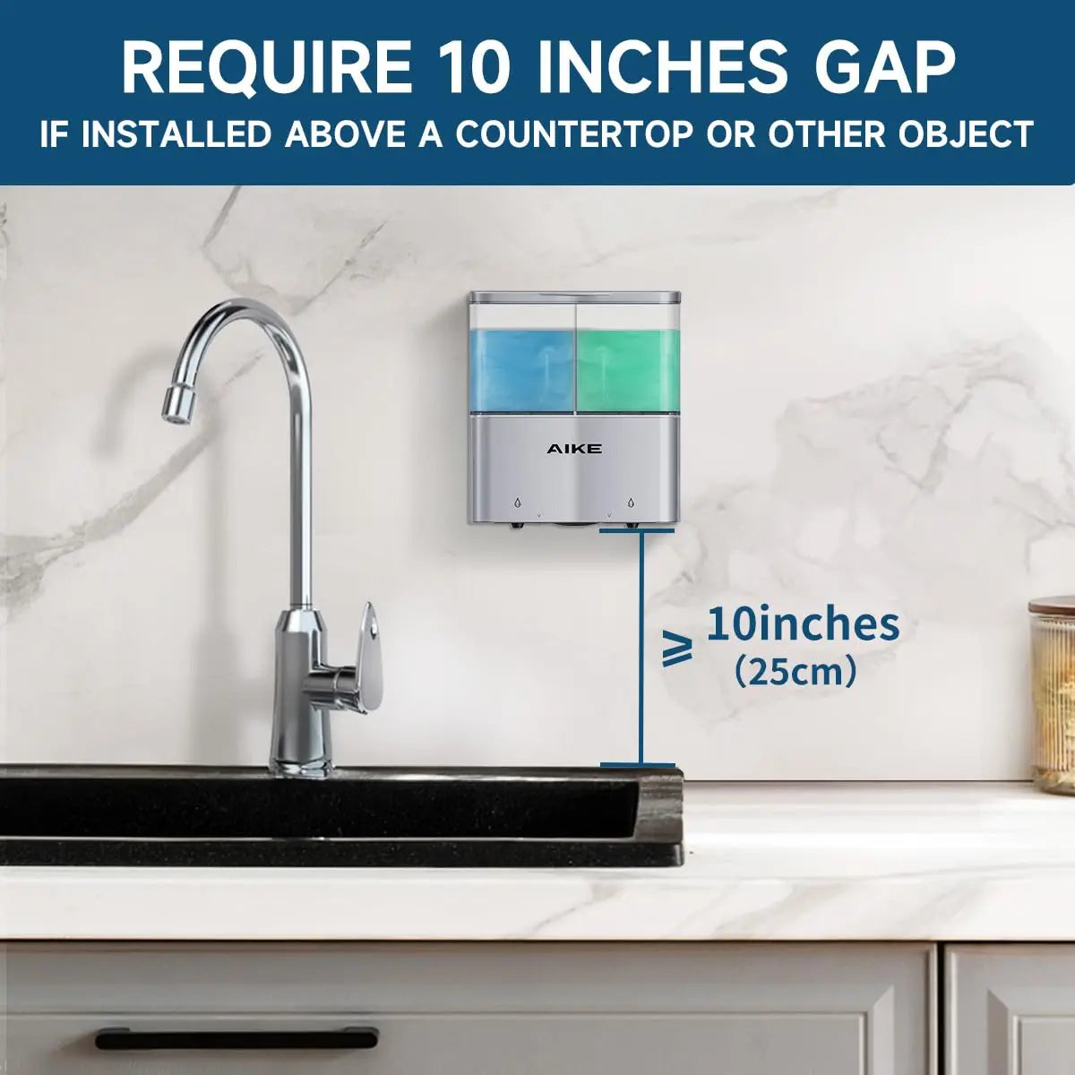 AIKE Shower Dispenser Touch-Free Wall Mount-4