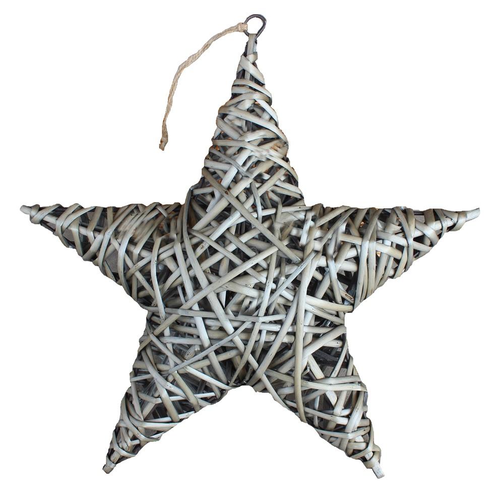 Antique Wash Wicker Full Star Christmas Decoration-0
