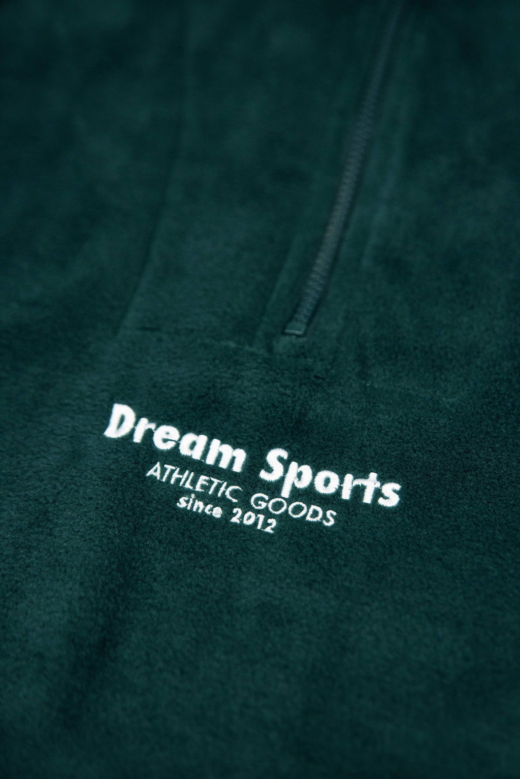 1/4 Zip Fleece in Forest Green with Dream Sports Tonal Logo Embroidery-3