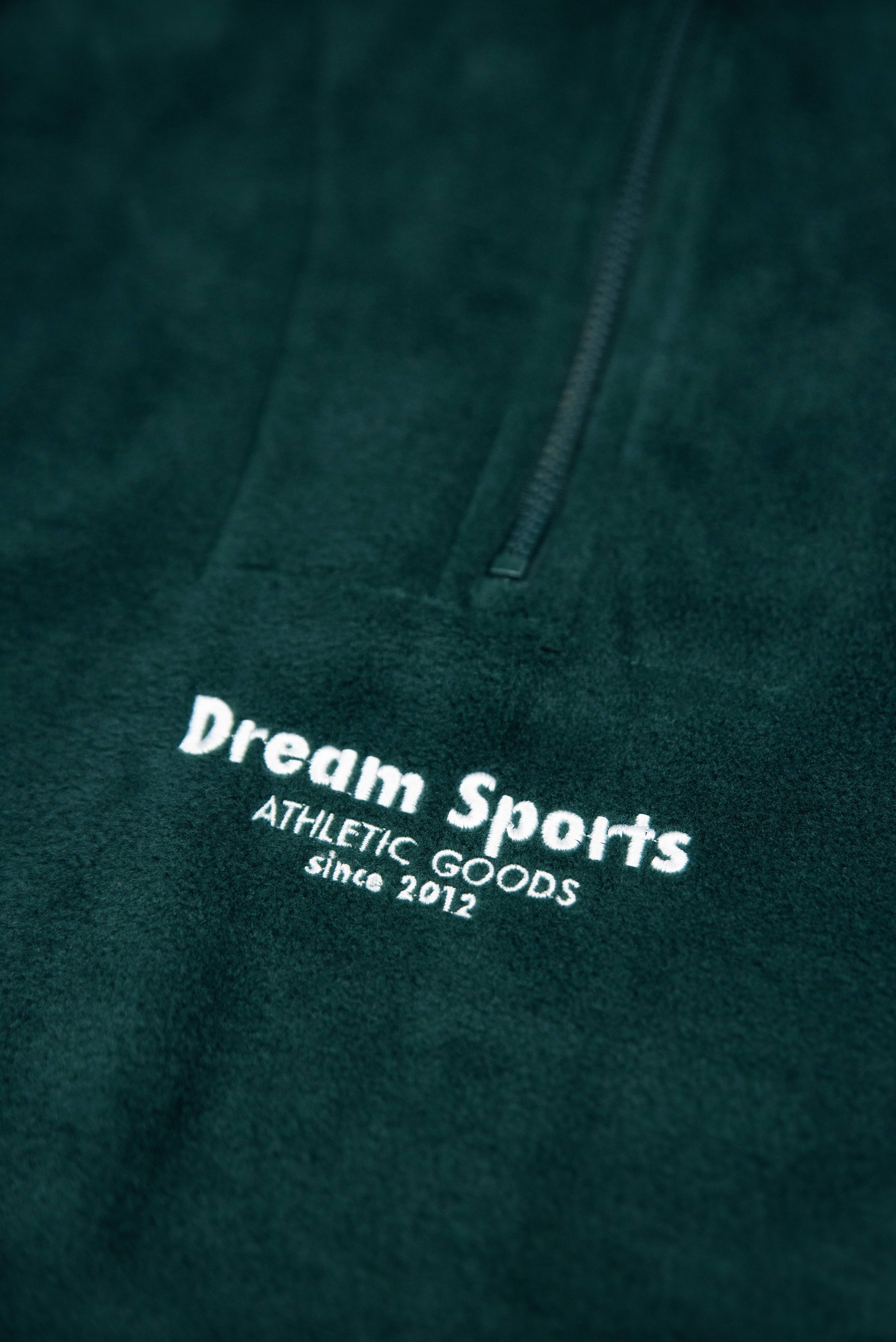 1/4 Zip Fleece in Forest Green with Dream Sports Tonal Logo Embroidery-3