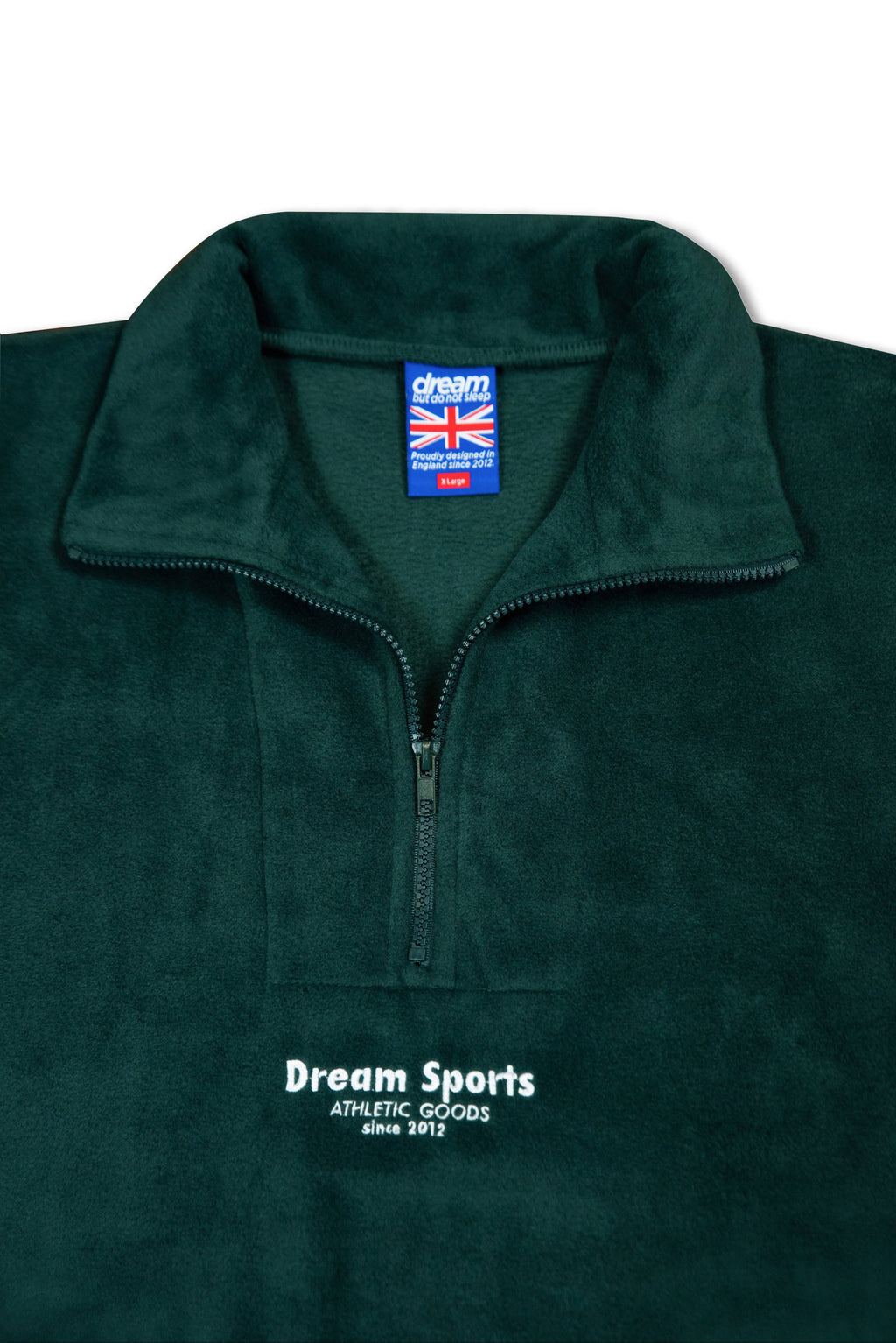 1/4 Zip Fleece in Forest Green with Dream Sports Tonal Logo Embroidery-2