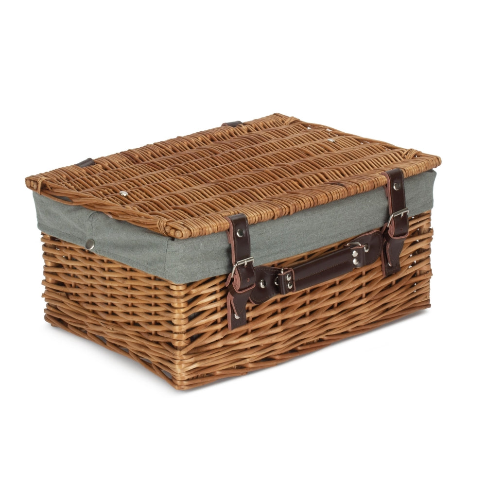 40cm Double Steamed Wicker Picnic Basket-6