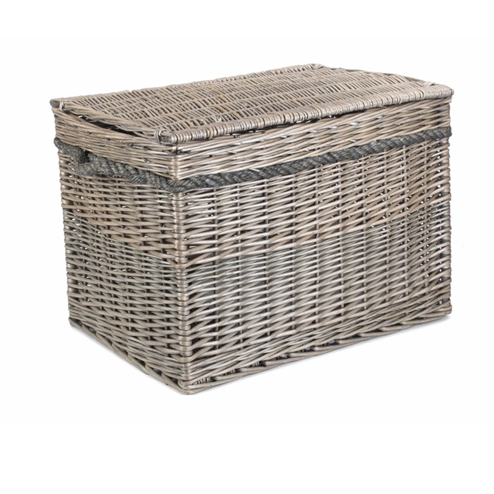 58cm Antique Wash Wicker Storage Basket-5
