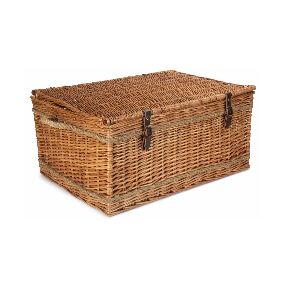 72cm Double Steamed Rope Handled Wicker Trunk-3
