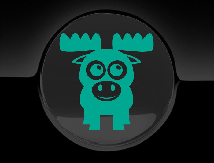Adorable Moose Fuel Cap Car Sticker-1