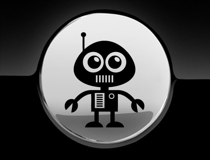 Adorable Robot Fuel Cap Car Sticker-0