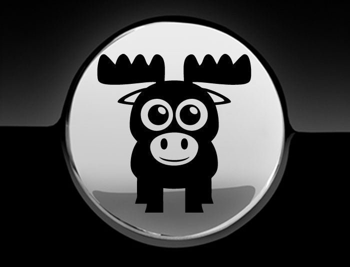 Adorable Moose Fuel Cap Car Sticker-3