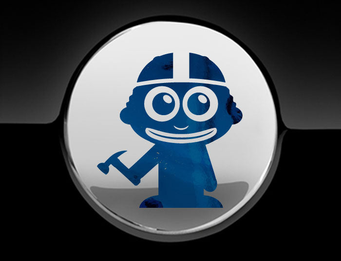 Adorable Construction Worker Fuel Cap Car Sticker-5