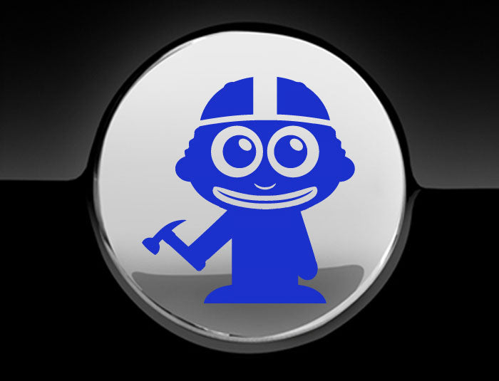 Adorable Construction Worker Fuel Cap Car Sticker-4