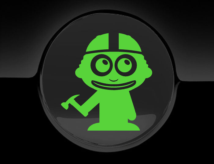 Adorable Construction Worker Fuel Cap Car Sticker-9