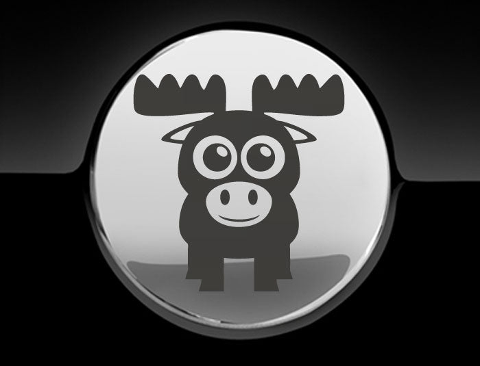 Adorable Moose Fuel Cap Car Sticker-0
