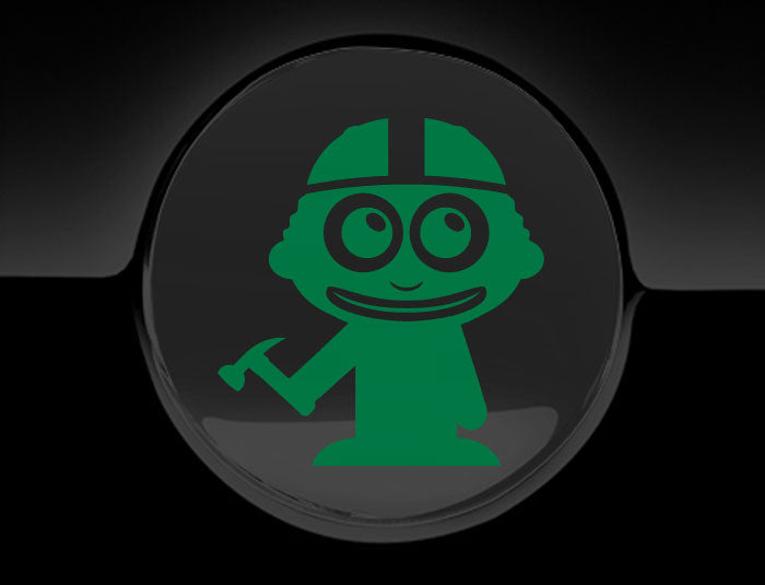 Adorable Construction Worker Fuel Cap Car Sticker-14