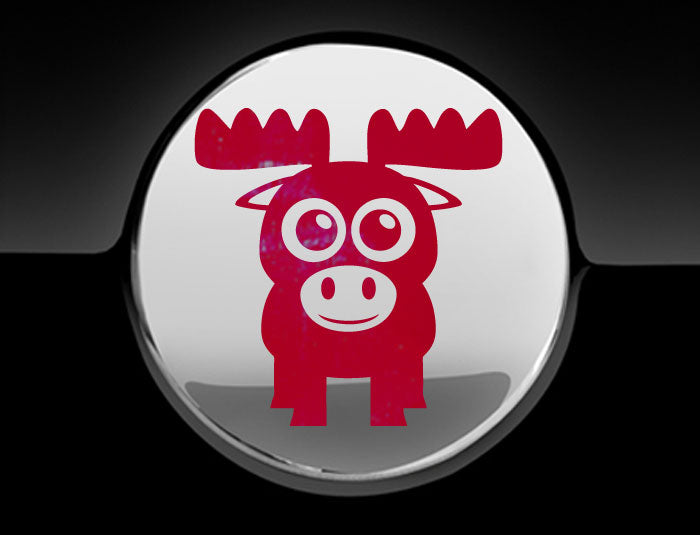 Adorable Moose Fuel Cap Car Sticker-16