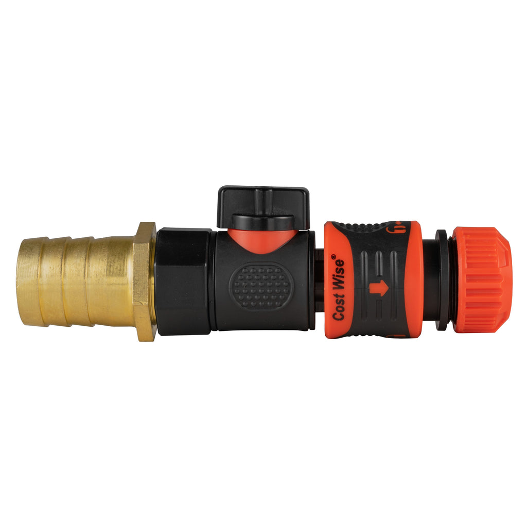 25mm Brass Barb with BSPF-Quick Connect Valve & Hose Connector Lock-1