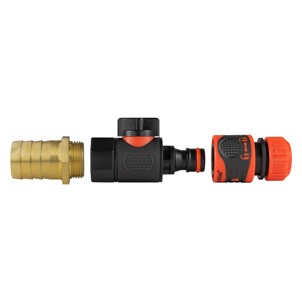 25mm Brass Barb with BSPF-Quick Connect Valve & Hose Connector Lock-4