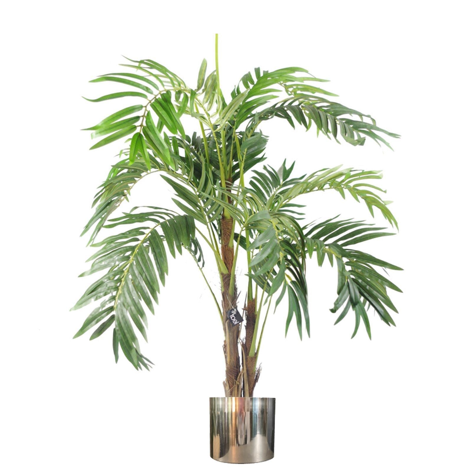 Artificial Palm Tree Silver Planter 120cm Luxury Premium-0