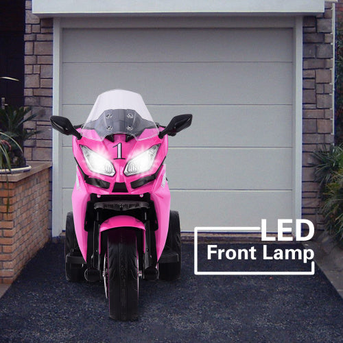 12V Kids Electric Motorcycle ,ride On Motorcycle,Three Lighting Wheels Kids Electric Toys Boys Girls Motorcycle, Children Battery Motor Bikes Rechargeable 3 Wheels Ride On Electric Motorcycle