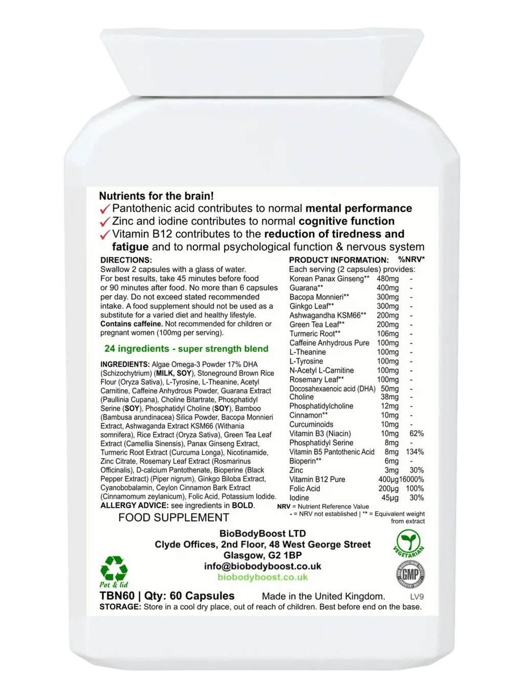 BioBrain - Natural Nootropics Supplement-1