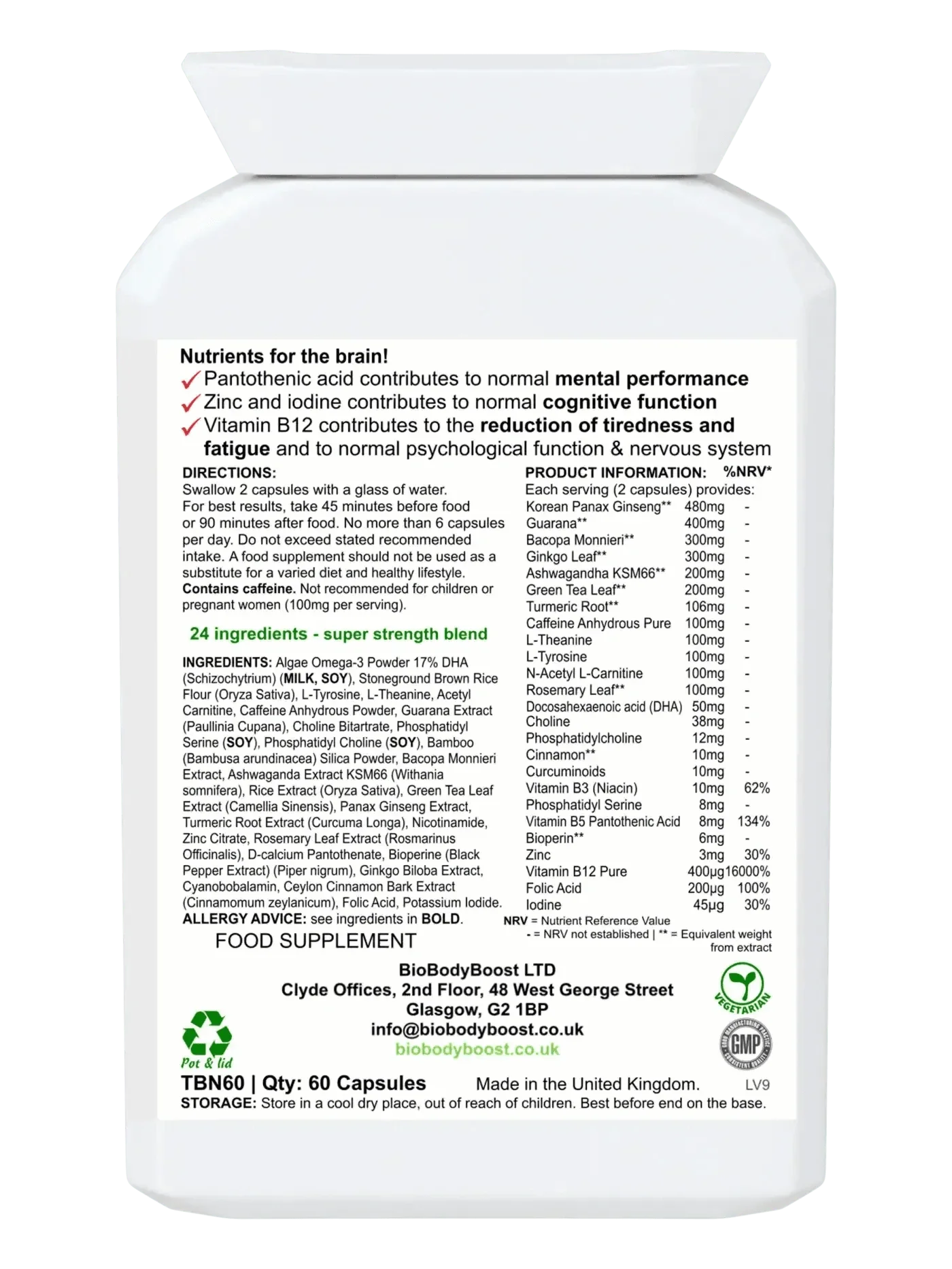 BioBrain - Natural Nootropics Supplement-1
