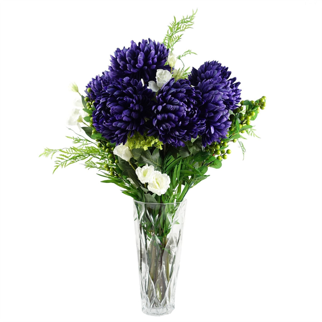 Artificial Flowers Extra Large Reflex Chrysanthemum - Purple 75cm-4