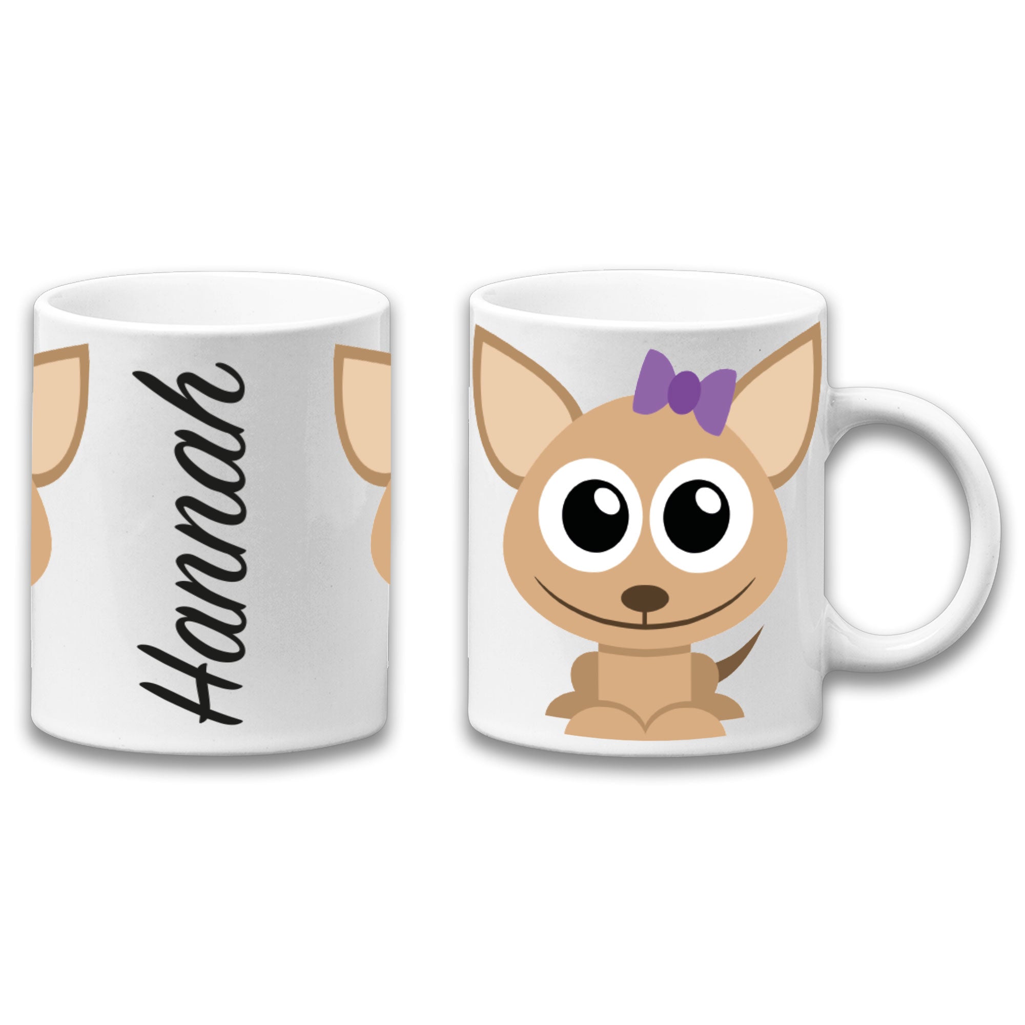 Adorable Chihuahua Dog Personalised Your Name Gift Mug-0