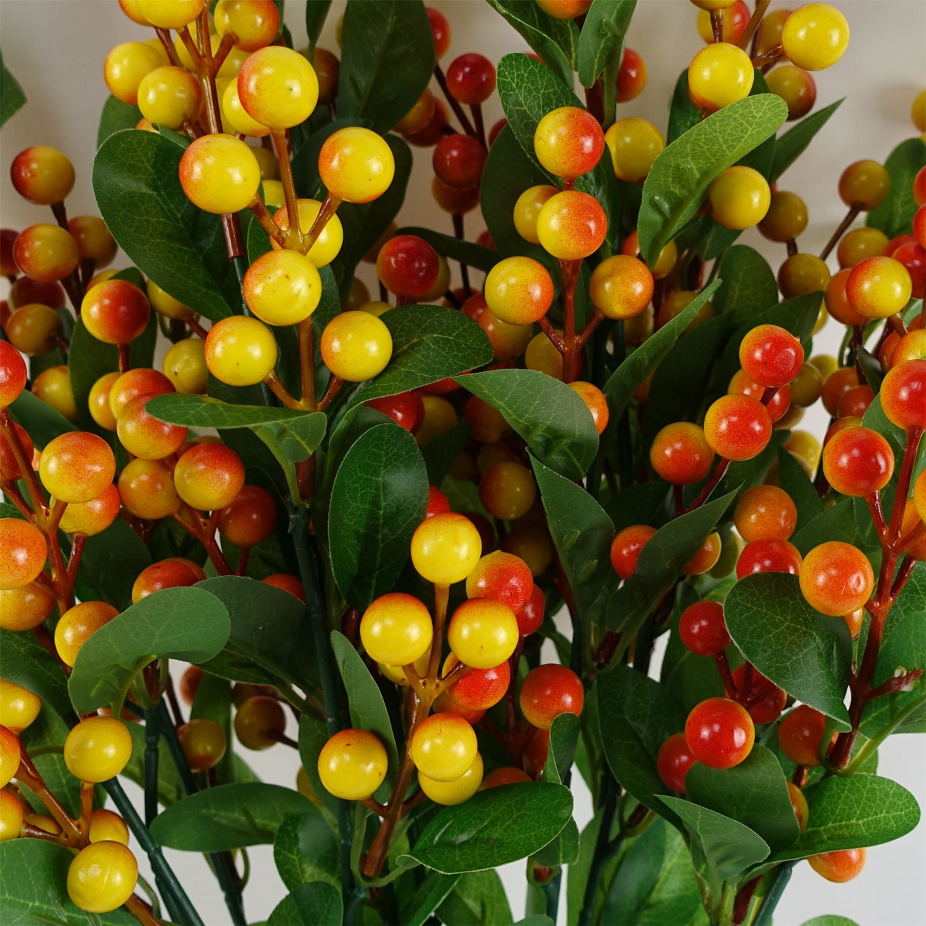 Artificial Foliage Orange Berry Spray 70cm-2