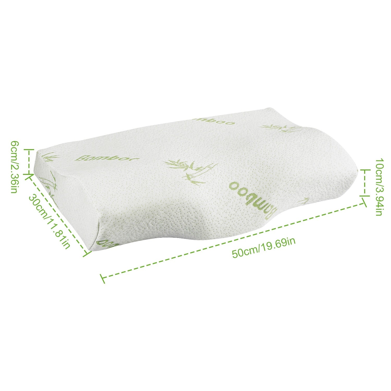 1Pc Bamboo Memory Foam Sleep Pillow Contoured Cervical Orthopedic Pillow Neck Support Breath Pillow