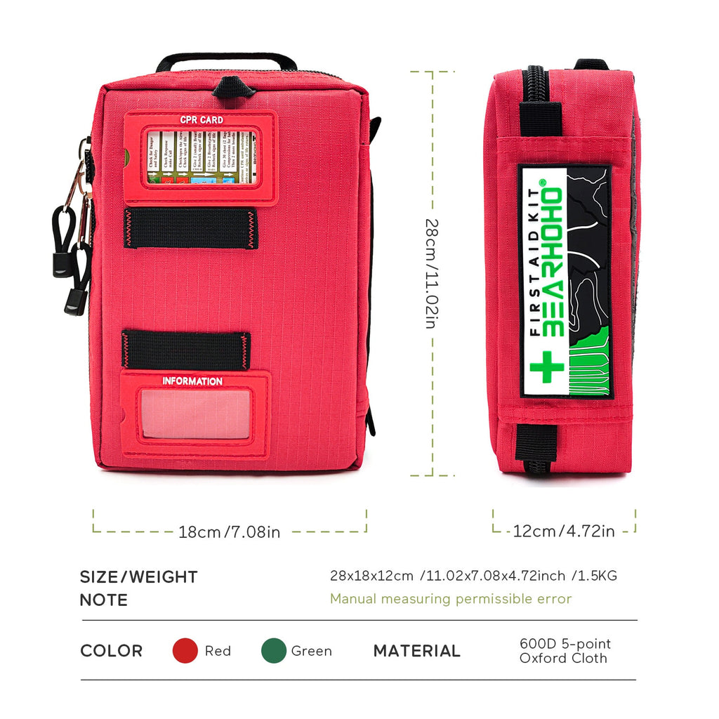 255 pcs First Aid Kit 4 Section Portable Trauma Bag Emergency Medical-5