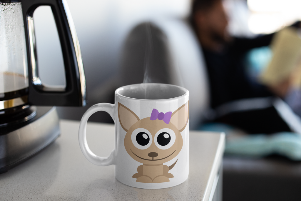 Adorable Chihuahua Dog Personalised Your Name Gift Mug-4